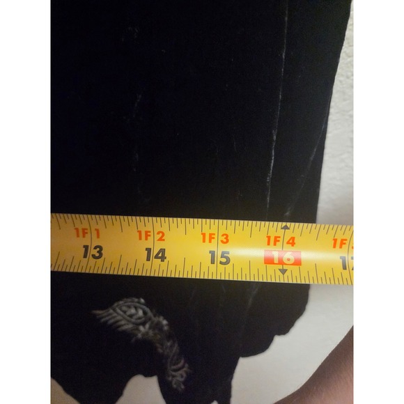 Vintage 90s Whimsy Goth Neiman Marcus Exclusive Velvet Embroidered Top Women's M - Picture 4 of 5